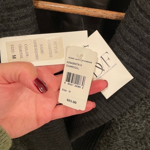 Diane Von Furstenberg sequin cardigan sweater. Brand New with tags - Picture 5 of 12